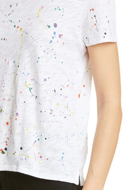 Shop Atm Anthony Thomas Melillo Splatter Print Slub Jersey T-shirt In White Combo