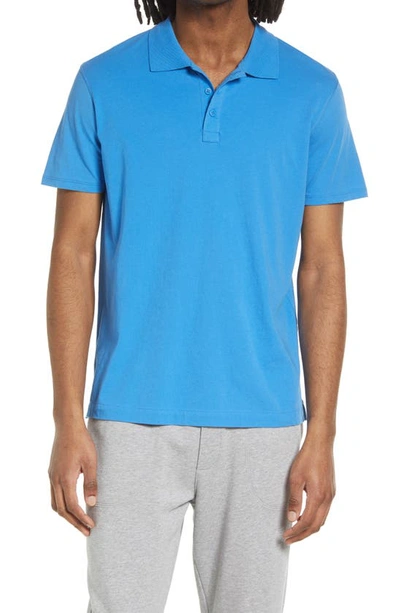 Shop Atm Anthony Thomas Melillo Jersey Cotton Polo Shirt In Aegean Blue