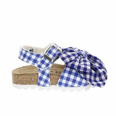 Shop Monnalisa Blue Gingham Sandals