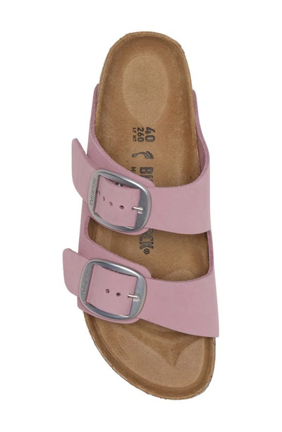 Shop Birkenstock Arizona Big Buckle Slide Sandal In Orchid