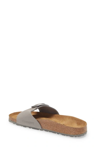 Shop Birkenstock Madrid Big Buckle Slide Sandal In Dove Gray