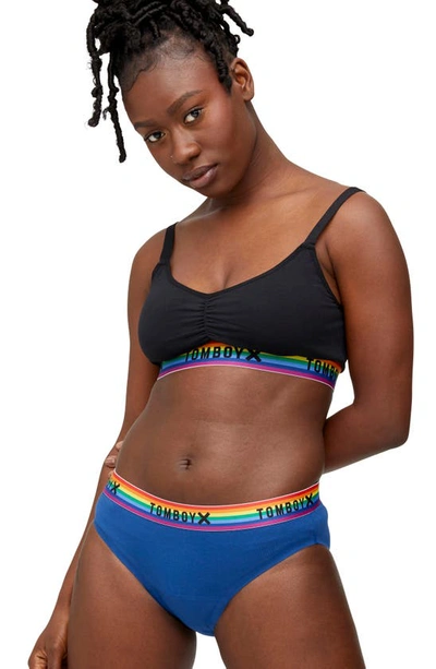 Shop Tomboyx Period Proof Moderate Absorbency Bikini In Night Sky Rainbow