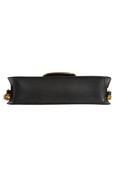 Shop Valentino Vlogo Signature Leather Shoulder Bag In Nero