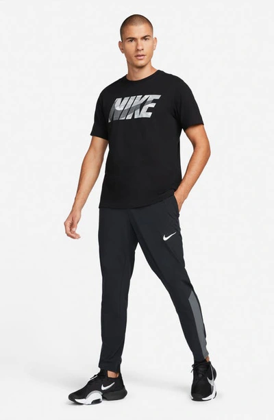 Shop Nike Dri-fit Vent Max Pants In Black/ Iron Grey/ White
