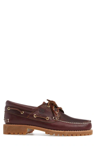 Shop Timberland Authentic Boat Shoe In Rootbeer Leather