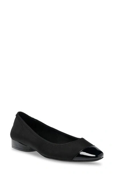 Shop Anne Klein Carlie Flat In Black