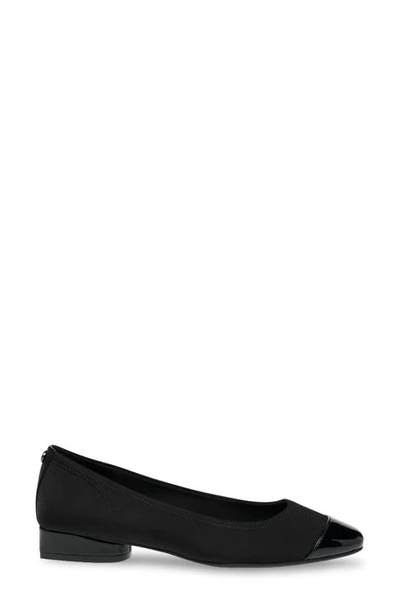 Shop Anne Klein Carlie Flat In Black