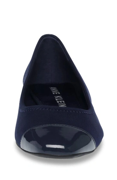 Shop Anne Klein Carlie Flat In Navy