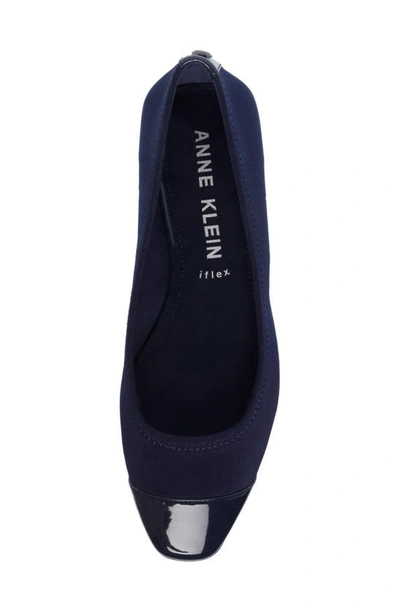 Shop Anne Klein Carlie Flat In Navy