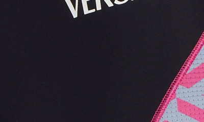 Shop Versace Greca Signature Leggings In Nero Candy