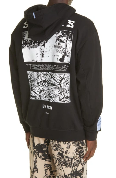 Shop Mcq By Alexander Mcqueen The Body Physical Graphic Hoodie In Darkest Black