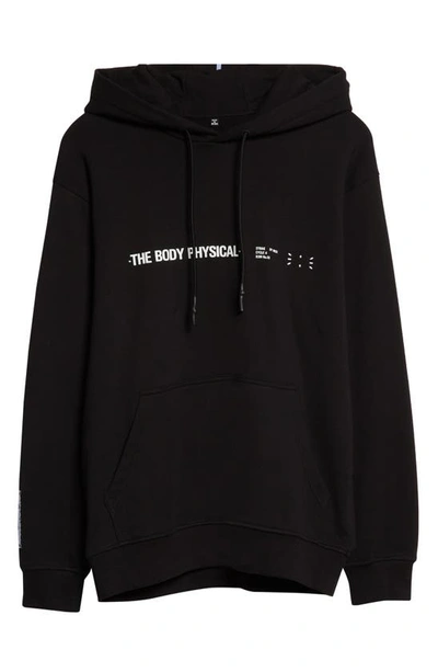 Shop Mcq By Alexander Mcqueen The Body Physical Graphic Hoodie In Darkest Black