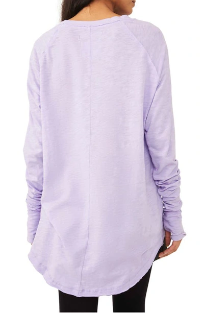 Shop Free People Arden Extra Long Cotton Top In Luxe Lilac