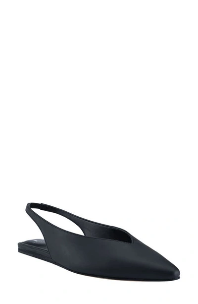 Shop Marc Fisher Ltd Graceful Pointed Toe Slingback Flat In Black