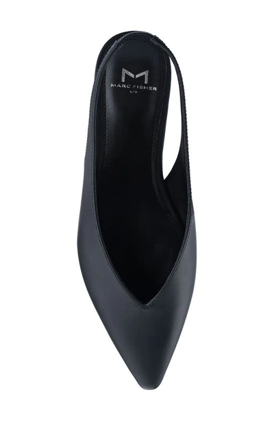 Shop Marc Fisher Ltd Graceful Pointed Toe Slingback Flat In Black