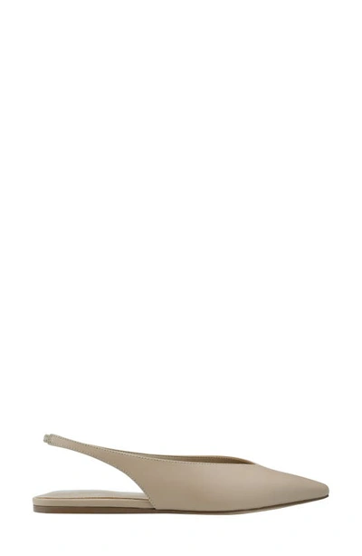 Shop Marc Fisher Ltd Graceful Pointed Toe Slingback Flat In Light Natural