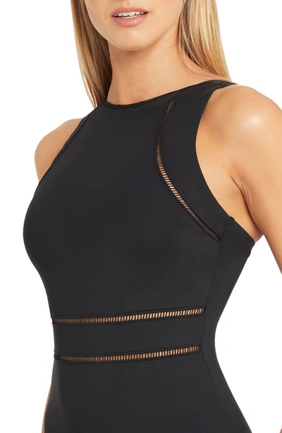 Sea Level High Neck Multifit One-piece Swimsuit In Black