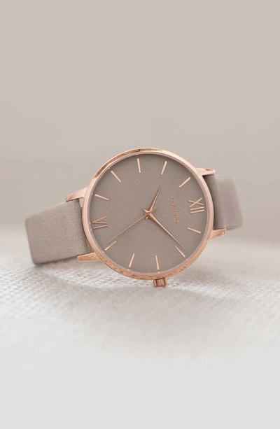 Vincero Eros Leather Strap Watch, 38mm In Rose Taupe