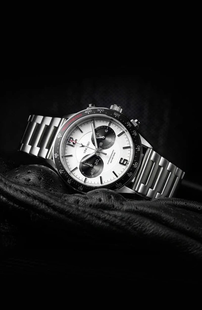 Shop Vincero Apex Chronograph Bracelet Watch, 42mm In Silver/ Black