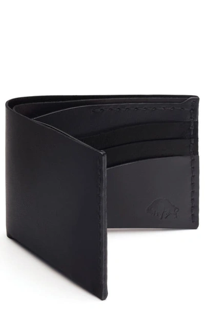 Shop Ezra Arthur No. 8 Leather Wallet In Black