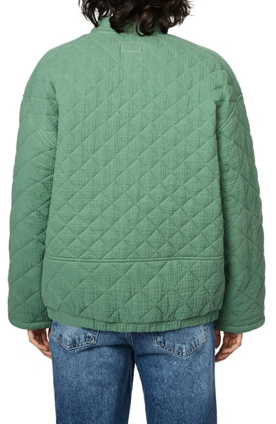 Shop Bernie Bernardo Wrap It Up Quilted Cotton Jacket In Lily Pond