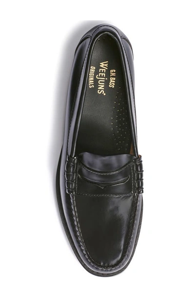 Shop G.h. Bass & Co. Larson Leather Penny Loafer In Black