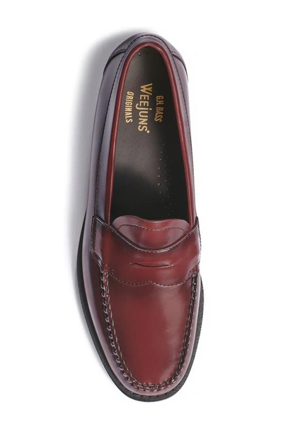 G.h. Bass & Co. Logan Leather Penny Loafer In Wine