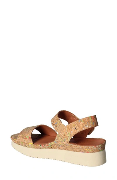 L'amour Des Pieds Abrilla Slingback Platform Sandal In Bright Multi
