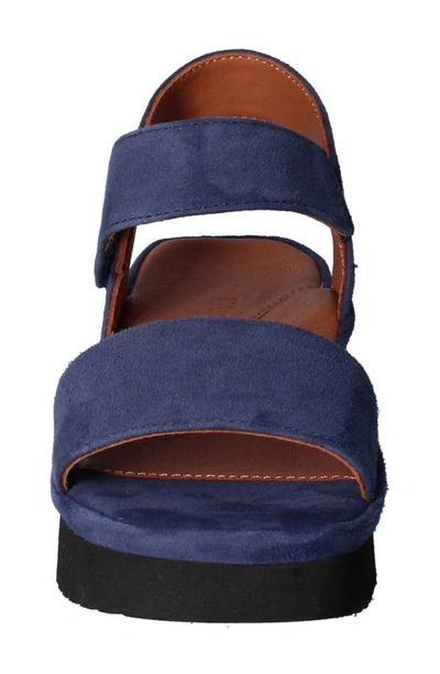 L'amour Des Pieds Abrilla Slingback Platform Sandal In Navy
