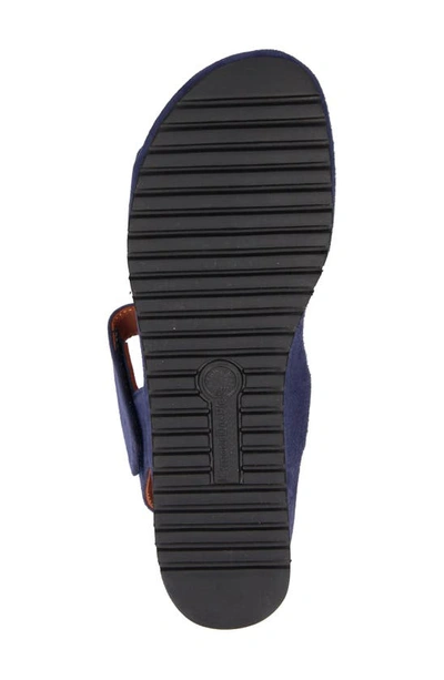 L'amour Des Pieds Abrilla Slingback Platform Sandal In Navy