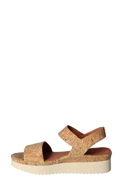 L'amour Des Pieds Abrilla Slingback Platform Sandal In Bright Multi