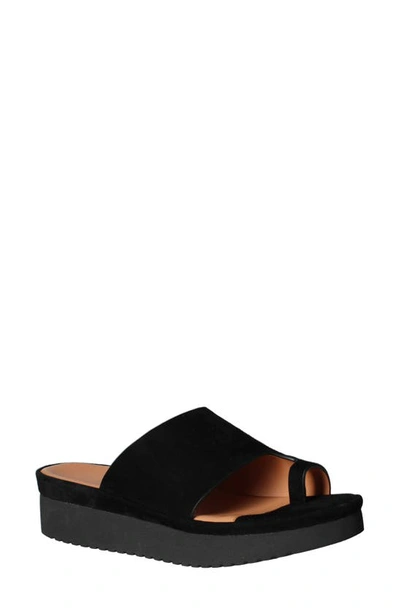 L'amour Des Pieds Ahlina Platform Sandal In Black