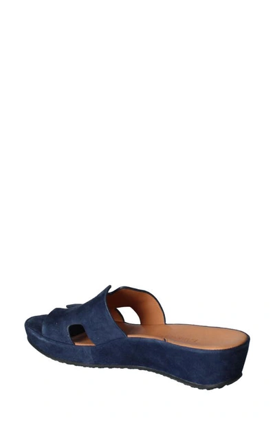 L'amour Des Pieds Catiana Platform Sandal In Navy