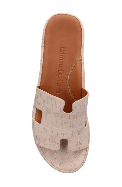 L'amour Des Pieds Catiana Platform Sandal In Whitewash