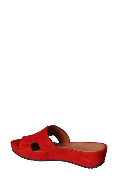L'amour Des Pieds Catiana Platform Sandal In Red