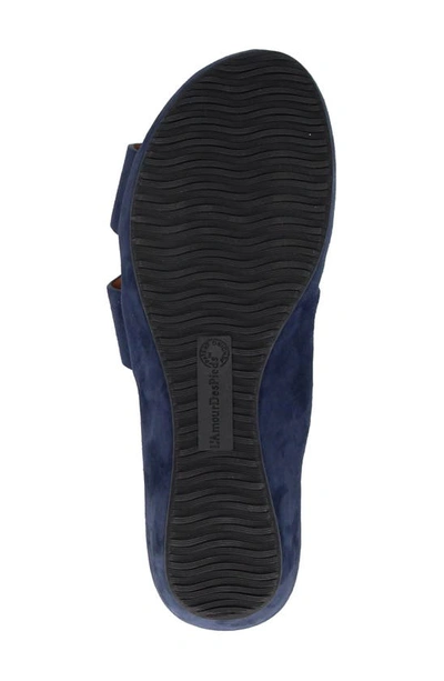 L'amour Des Pieds Catiana Platform Sandal In Navy