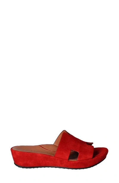 L'amour Des Pieds Catiana Platform Sandal In Red