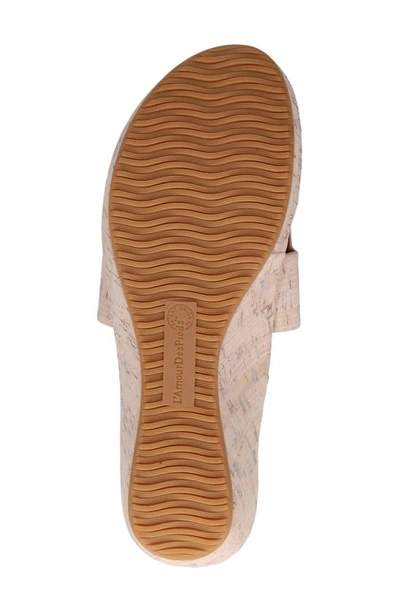 L'amour Des Pieds Catiana Platform Sandal In Whitewash