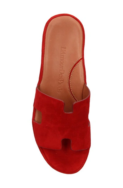 L'amour Des Pieds Catiana Platform Sandal In Red
