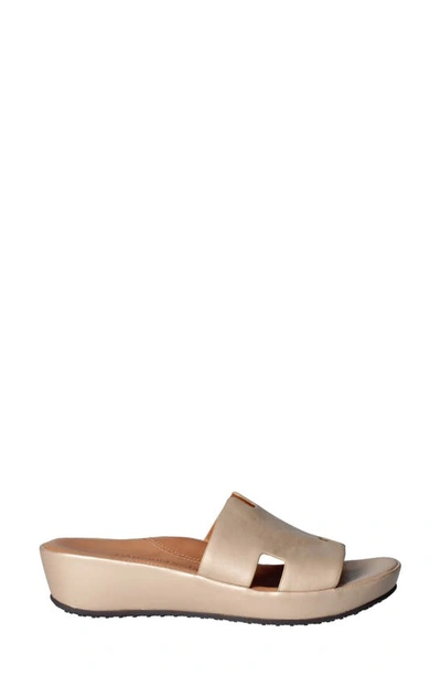 L'amour Des Pieds Catiana Platform Sandal In Gold