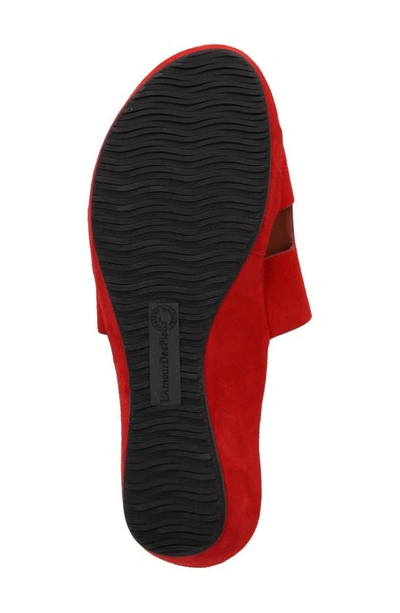 L'amour Des Pieds Catiana Platform Sandal In Red