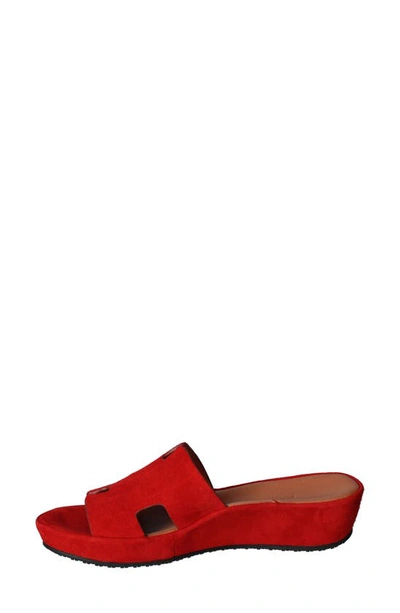 L'amour Des Pieds Catiana Platform Sandal In Red