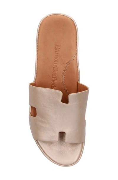 L'amour Des Pieds Catiana Platform Sandal In Gold