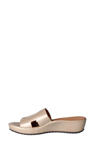 L'amour Des Pieds Catiana Platform Sandal In Gold