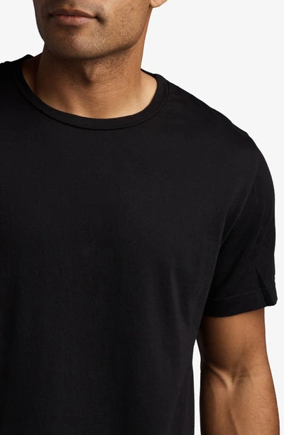 Shop Rowan Asher Standard Cotton T-shirt In Black