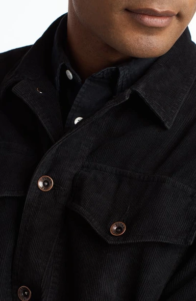 Rowan Odessa Corduroy Cotton Field Jacket In Black