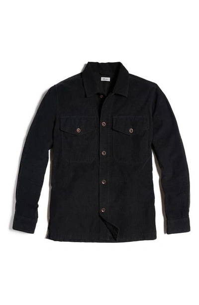 Rowan Odessa Corduroy Cotton Field Jacket In Black