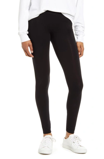 Splendid Heavy-weight French Terry Leggings In Black
