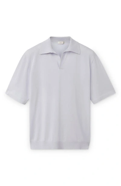 Shop Agnona Tipped Collar Cashmere Polo In Cloud