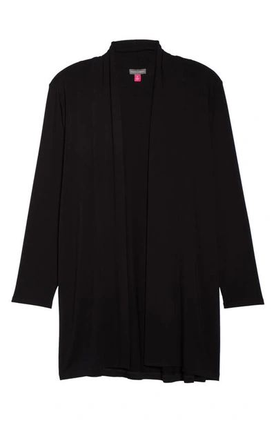 Shop Vince Camuto Open Front Cardigan In Rich Black